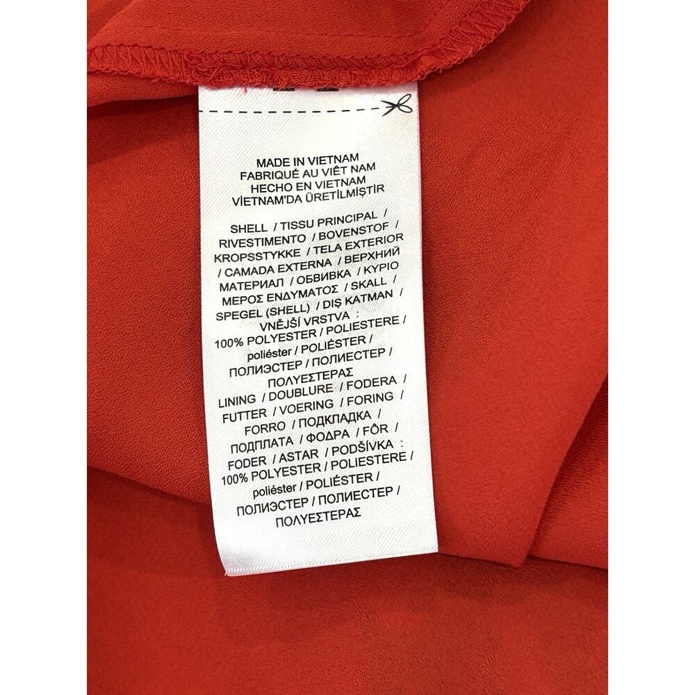 Ralph Lauren Black Label Georgette Maxi Dress Size 14 Red Floral Sleeveless - Picture 7 of 7